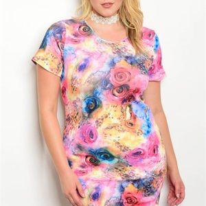 Plus size water color dress!!